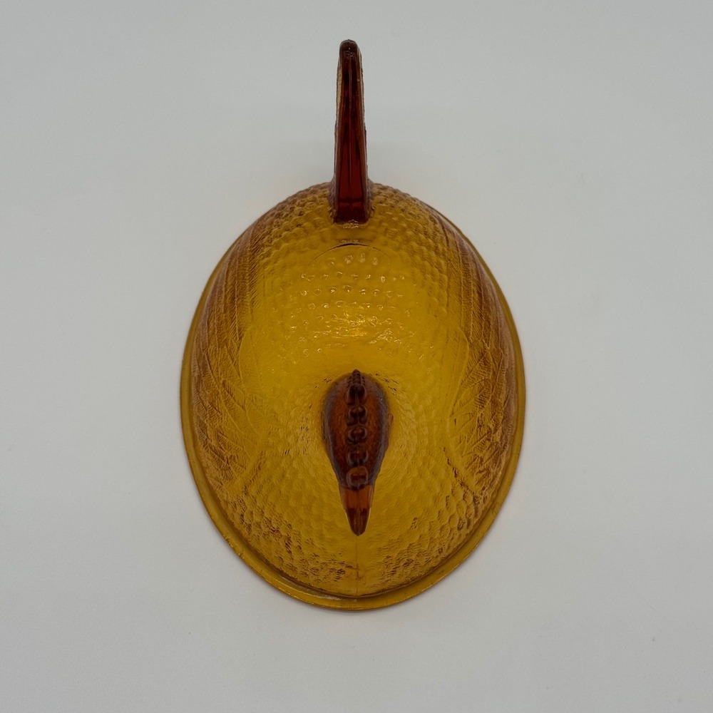 Amber Indiana Glass Hen on Nest Covered Dish Vintage Honey Brown - Picture 7 of 16
